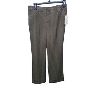 Merona Womens Size 2 Brown Striped Dress Pants